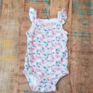 🌷🌼12M Floral 🌼🌷Ruffle Tank Onesie